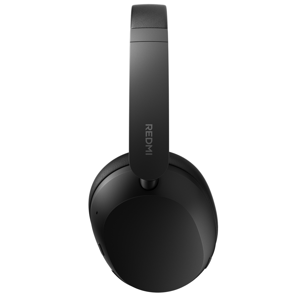 Auriculares negros supraaurales con logo "REDMI" en la diadema.