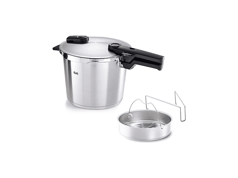 FISSLER Vitaquick Premium Buharda Pişirme Aparatı + 10.6 l Düdüklü Tencere Gri
