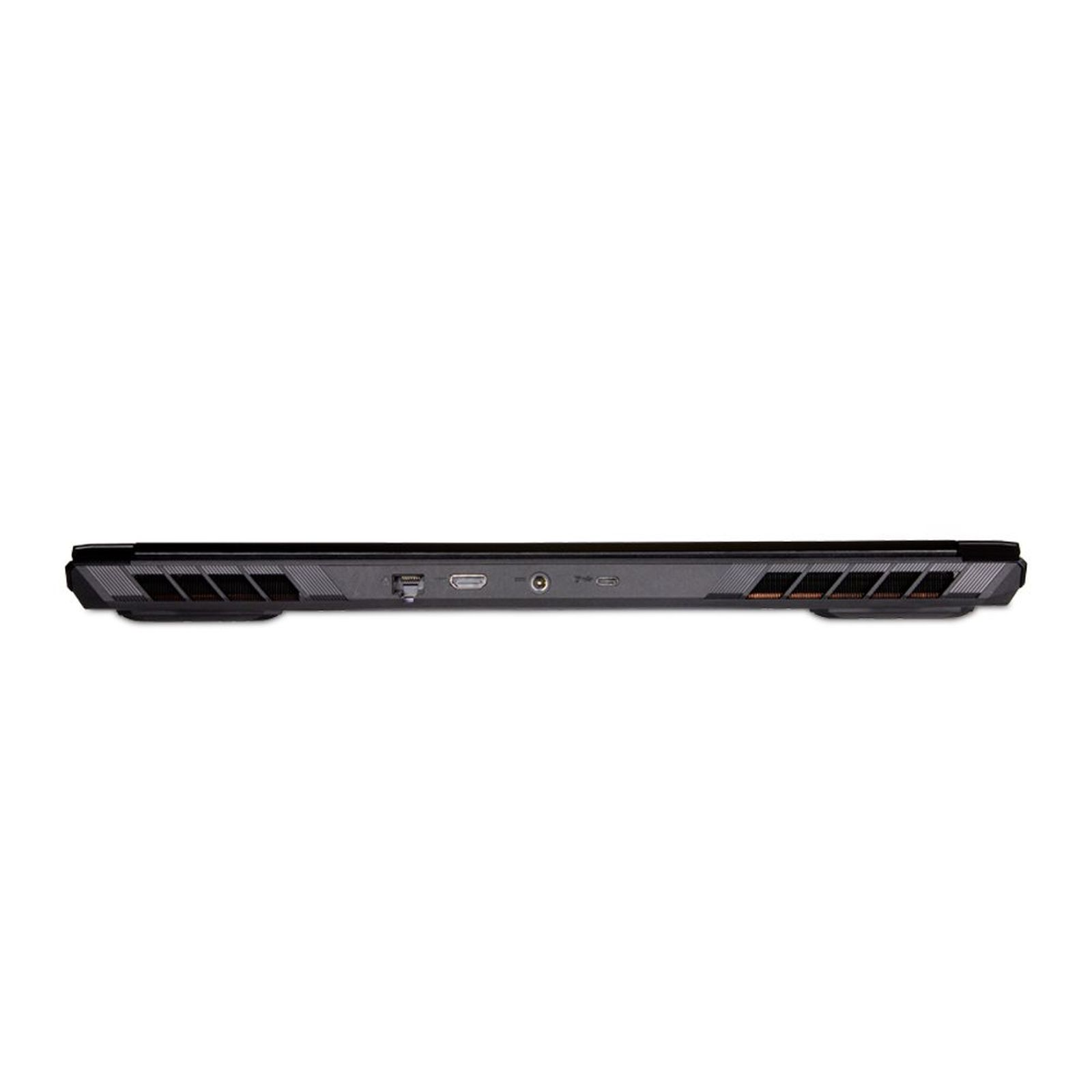 Seite eines Laptops mit Anschlössen und Lüftungsschlitzen.
