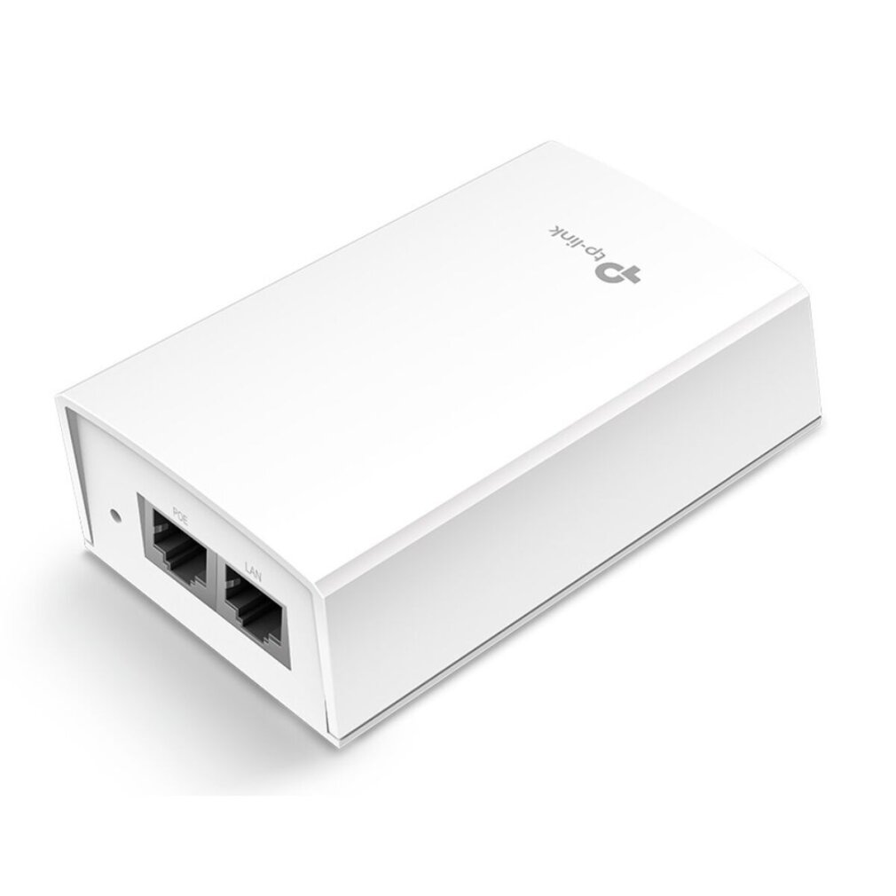 POE ve LAN etiketli iki bağlantı noktasına sahip beyaz TP-Link ağ cihazı.