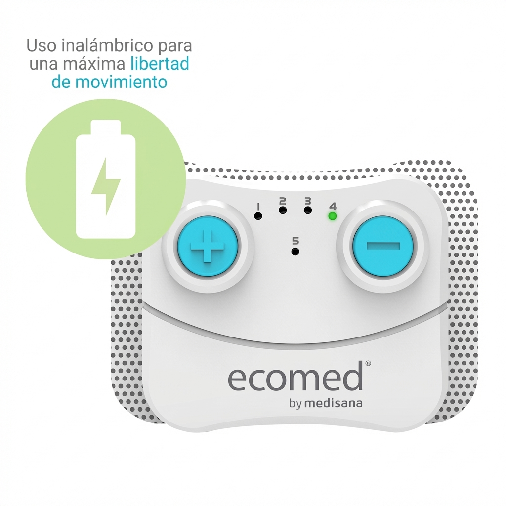 Kabelloser Betrieb für maximale Bewegungsfreiheit mit einem Gerät von ecomed.