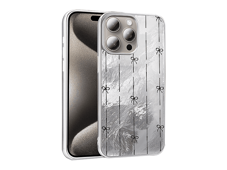 LOPARD iPhone 15 Pro Max Uyumlu Desenli Mep Kapak Küçük Fiyonk Telefon Kılıfı Çok Renkli