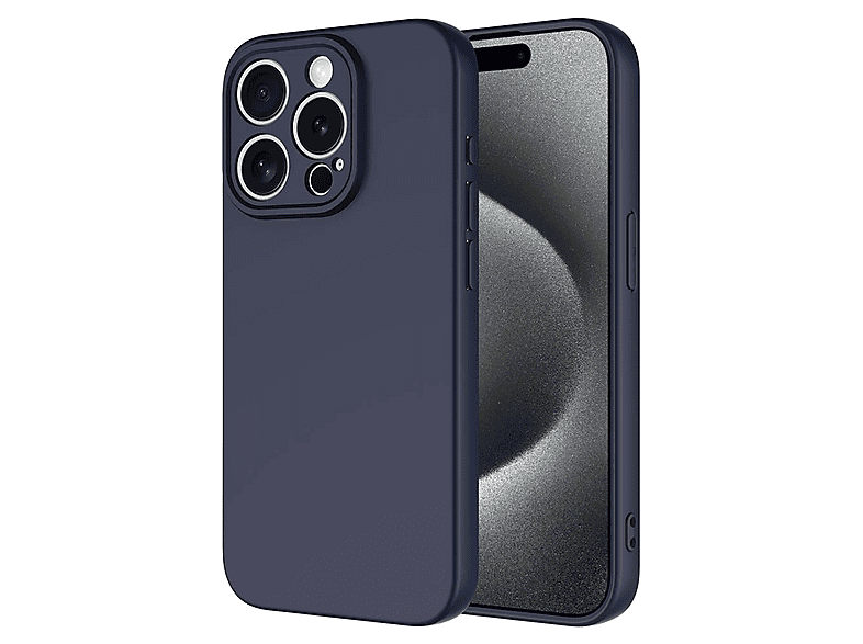 LOPARD iPhone 15 Pro Max Uyumlu Mara Lansman Kapak Telefon Kılıfı Lacivert