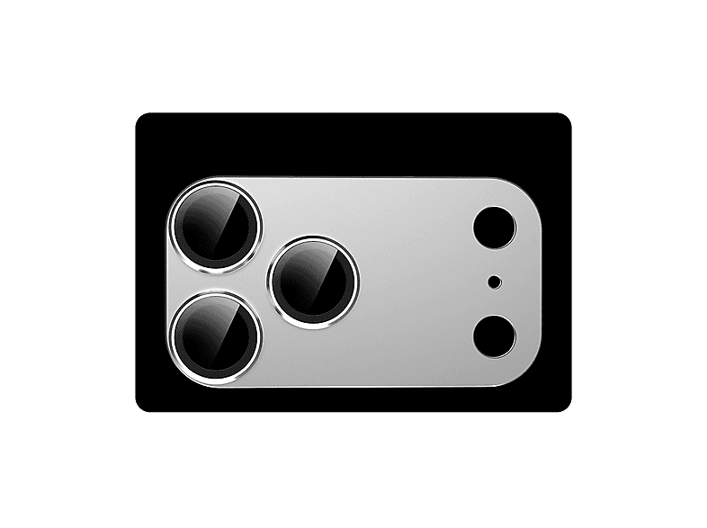 LOPARD iPhone 17 Pro Uyumlu CL-20 Kamera Lens Gövde Koruyucu 9H Sertlik Ultra HD Temperli Cam Telefon Kılıfı Gümüş