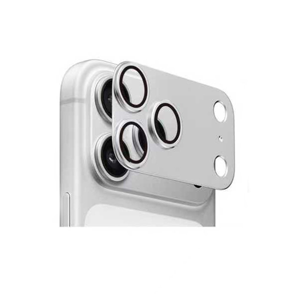 Gümüş telefon kamera lens koruyucu kapak.