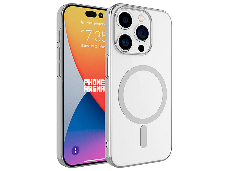 LOPARD iPhone 15 Pro Max Uyumlu Wireless Şarj Özellikli Pixel Kablosuz Kapak Telefon Kılıfı Koyu Gri