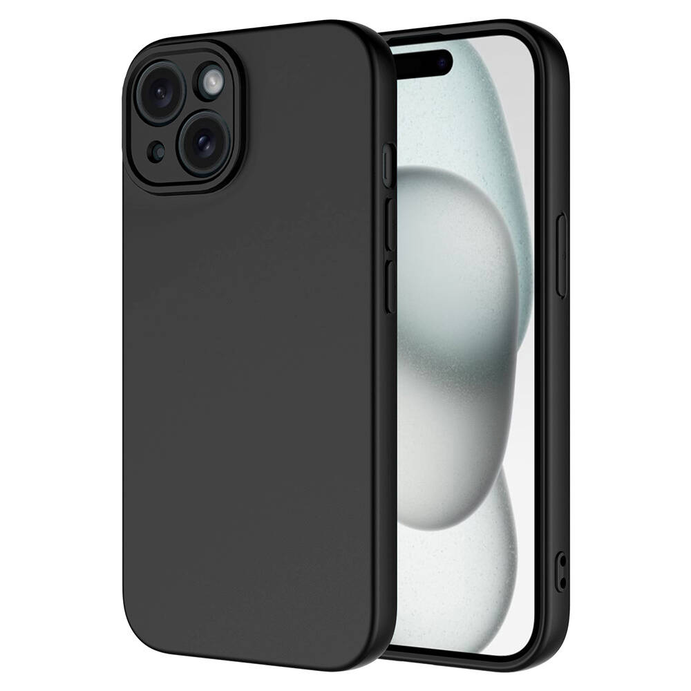 Akıllı telefonda kamera kesimli siyah telefon kılıfı.