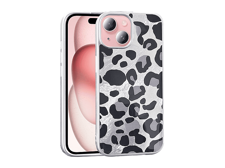 LOPARD iPhone 15 Uyumlu Desenli Mep Kapak Telefon Kılıfı Gri