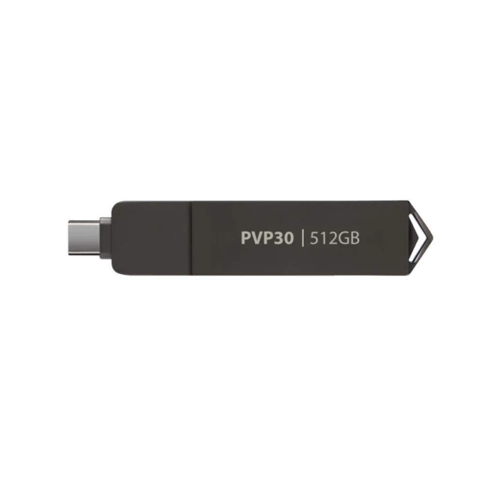 Ciemnoszary pendrive USB-C z napisem 