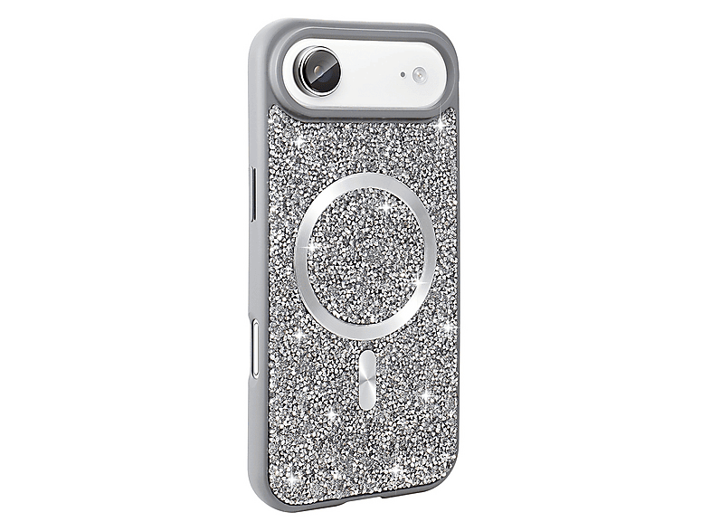 LOPARD iPhone 17 Air Uyumlu Pırlanta Tasarımlı Mgsafe Şarj Özellikli Mozaik Silikon Kapak Telefon Kılıfı Çok Renkli
