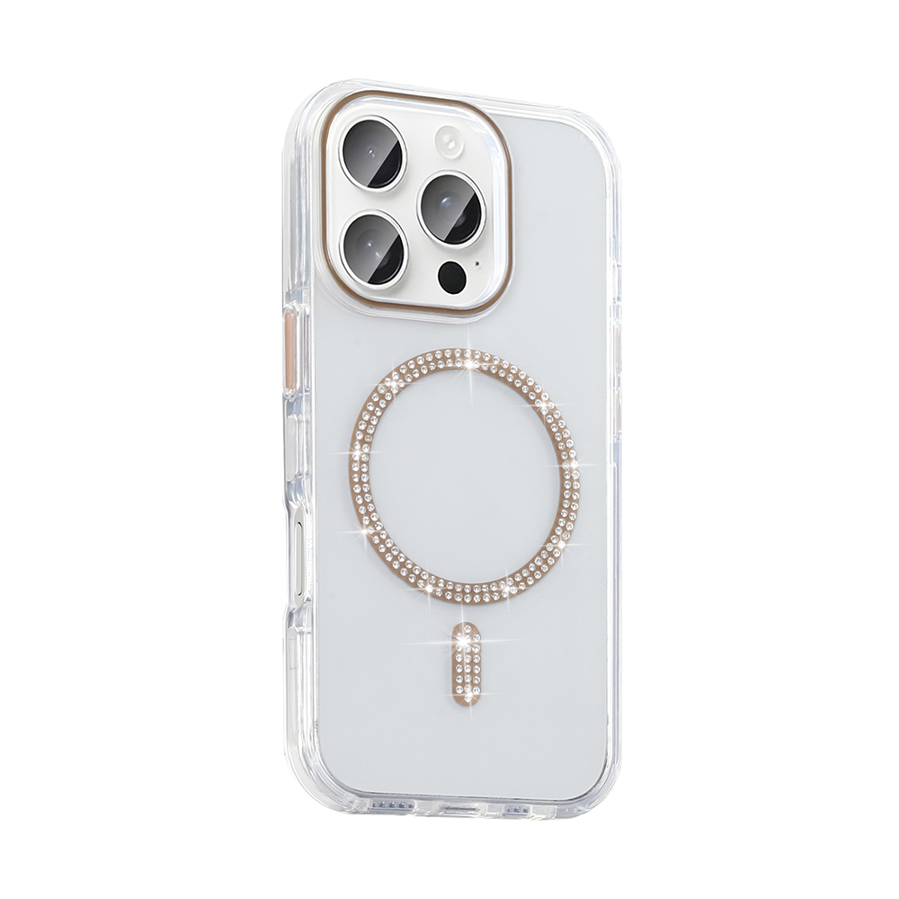 Simli halkalı şeffaf telefon kılıfı ve kamera lensi.