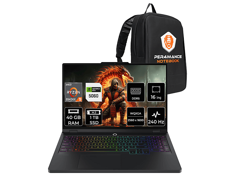 LENOVO Legion Pro 5 RTX5060 8GB QHD+ 240Hz 83LT005RTRP327 AMD