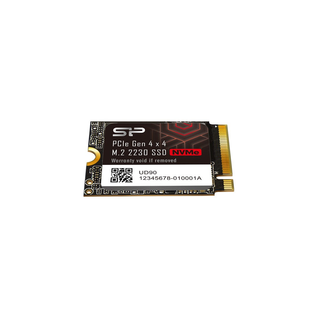SSD SP M.2 2230 NVMe con interfaz PCIe Gen 4 x 4 y contactos dorados.