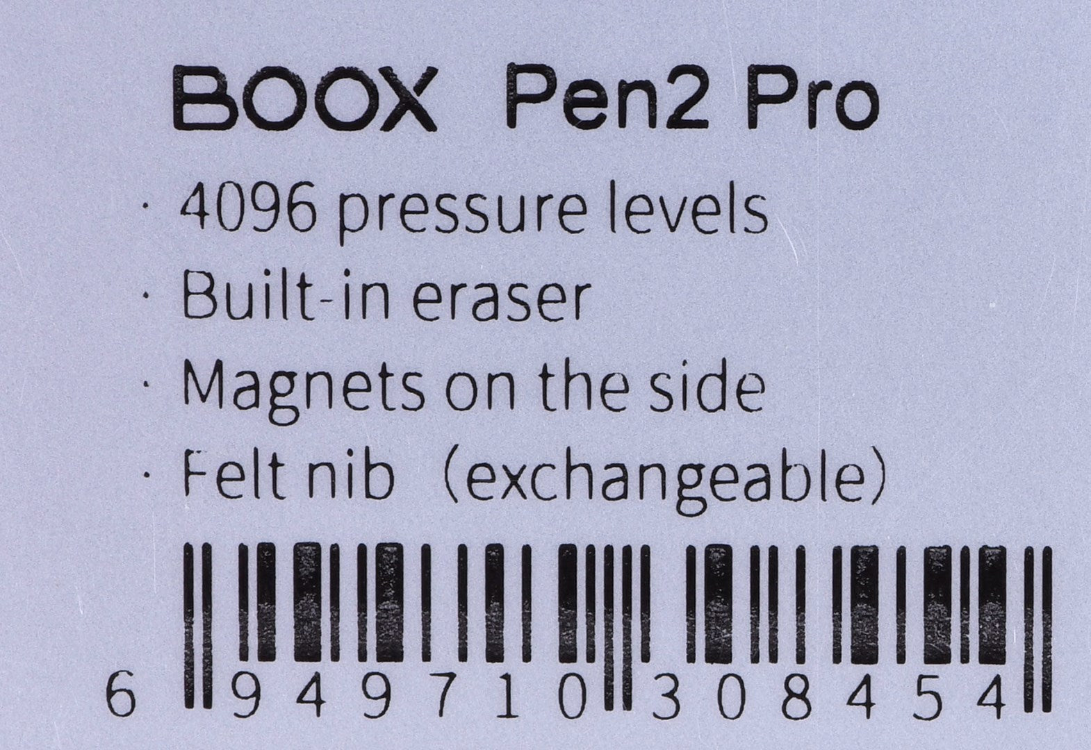 BOOX Pen2 Pro: 4096 drukniveaus, ingebouwde gum, magneten, vilten punt.