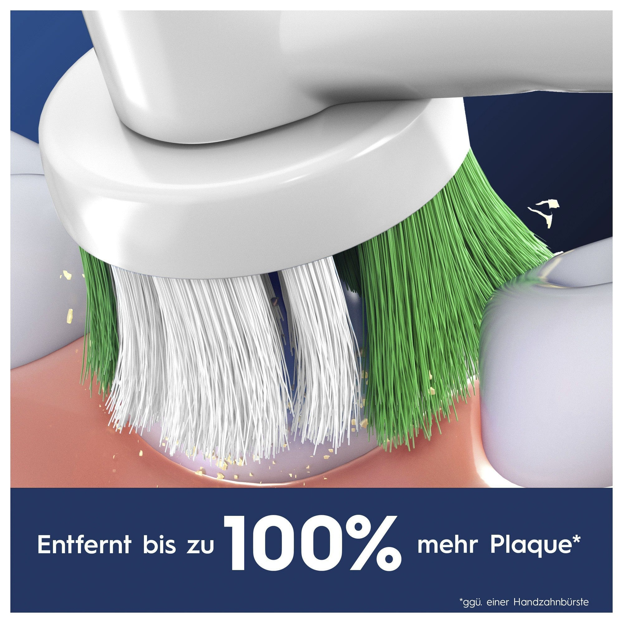 Brosse à dents électrique nettoyant les dents, éliminant la plaque.