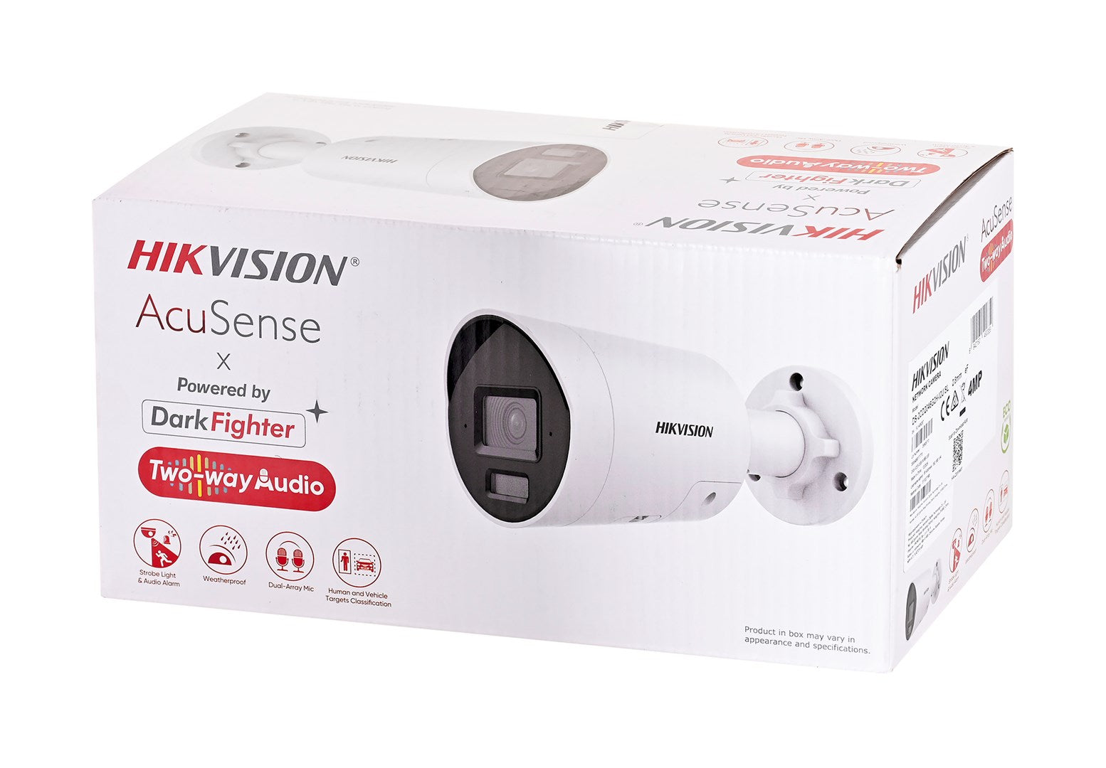 HIKVISION AcuSense kamera kutusu, Dark Fighter teknolojisi ve iki yönlü sesli.