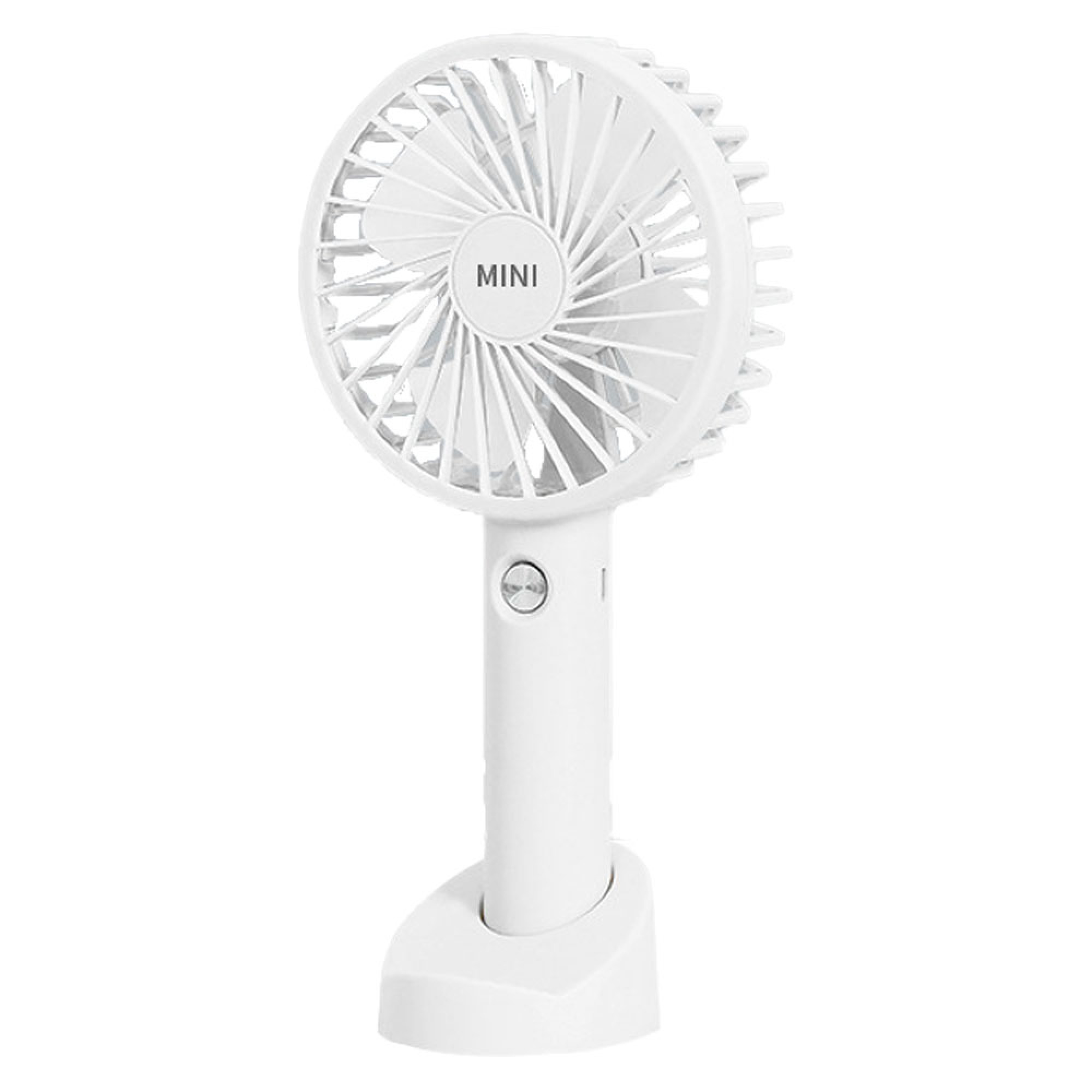 Ein weißer Handventilator mit 