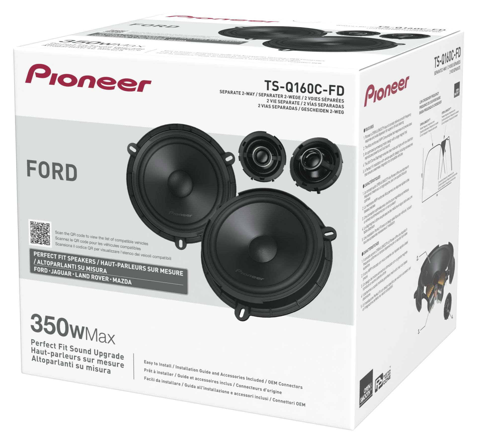 Pioneer Auto-Lautsprecher TS-Q160C-FD für Ford, Jaguar, Land Rover, Mazda.