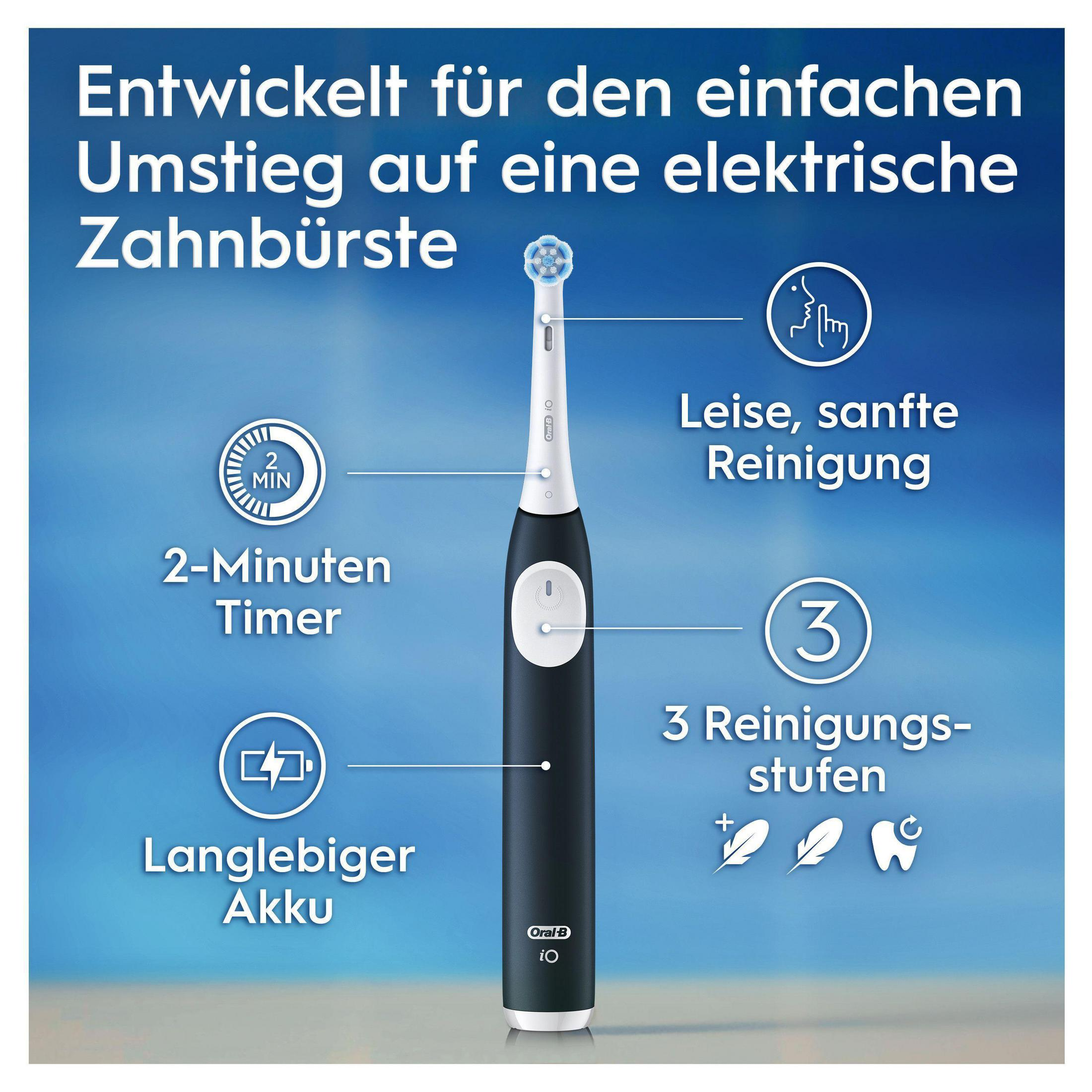 Spazzolino elettrico con timer 2 min, indicatore di carica, 3 modalità.