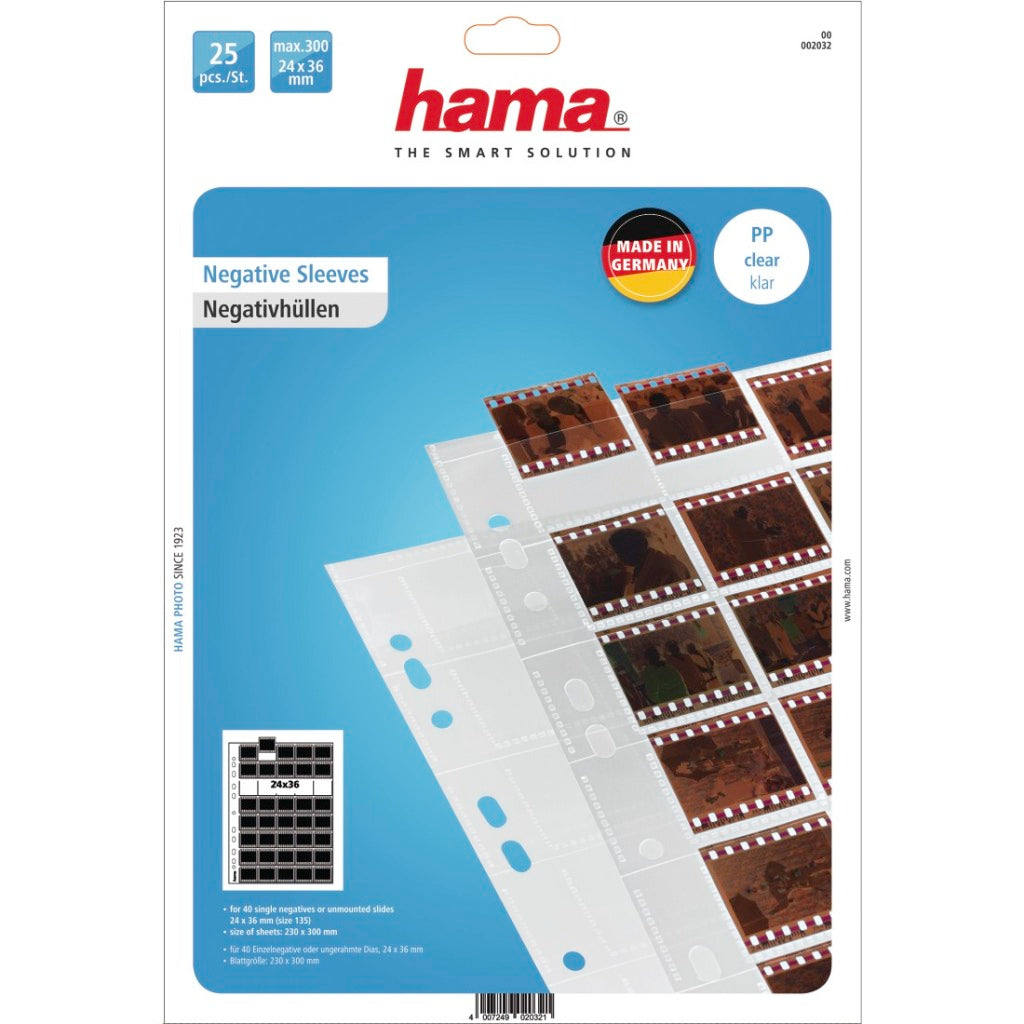 Hama Negativhüllen für 40 Negative, 24x36mm, 230x300mm.