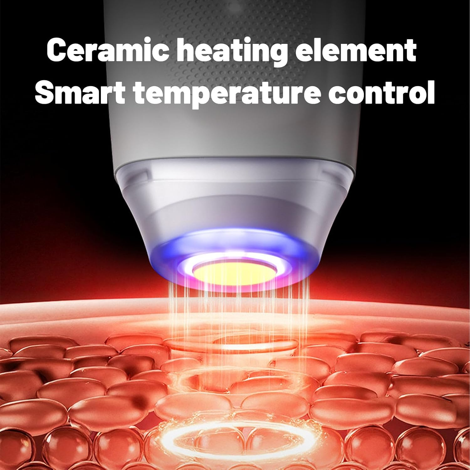 Gerät mit Keramikheizelement beleuchtet Hautzellen.