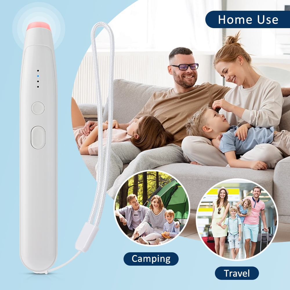 Weißes Gerät mit Familie zu Hause, beim Camping und auf Reisen.
