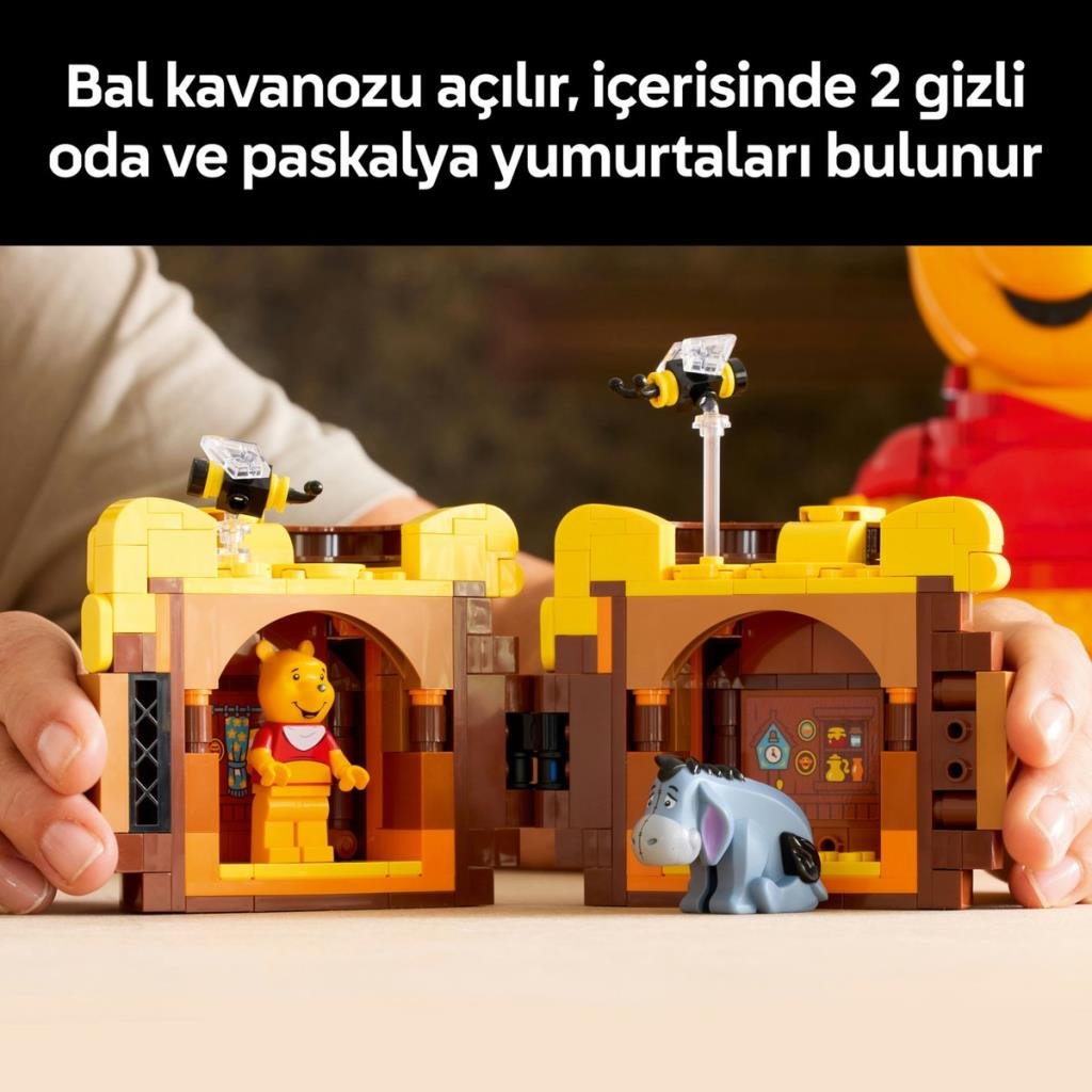 LEGO Winnie the Pooh, Eeyore ve arılarla bal kavanozu oyun seti.