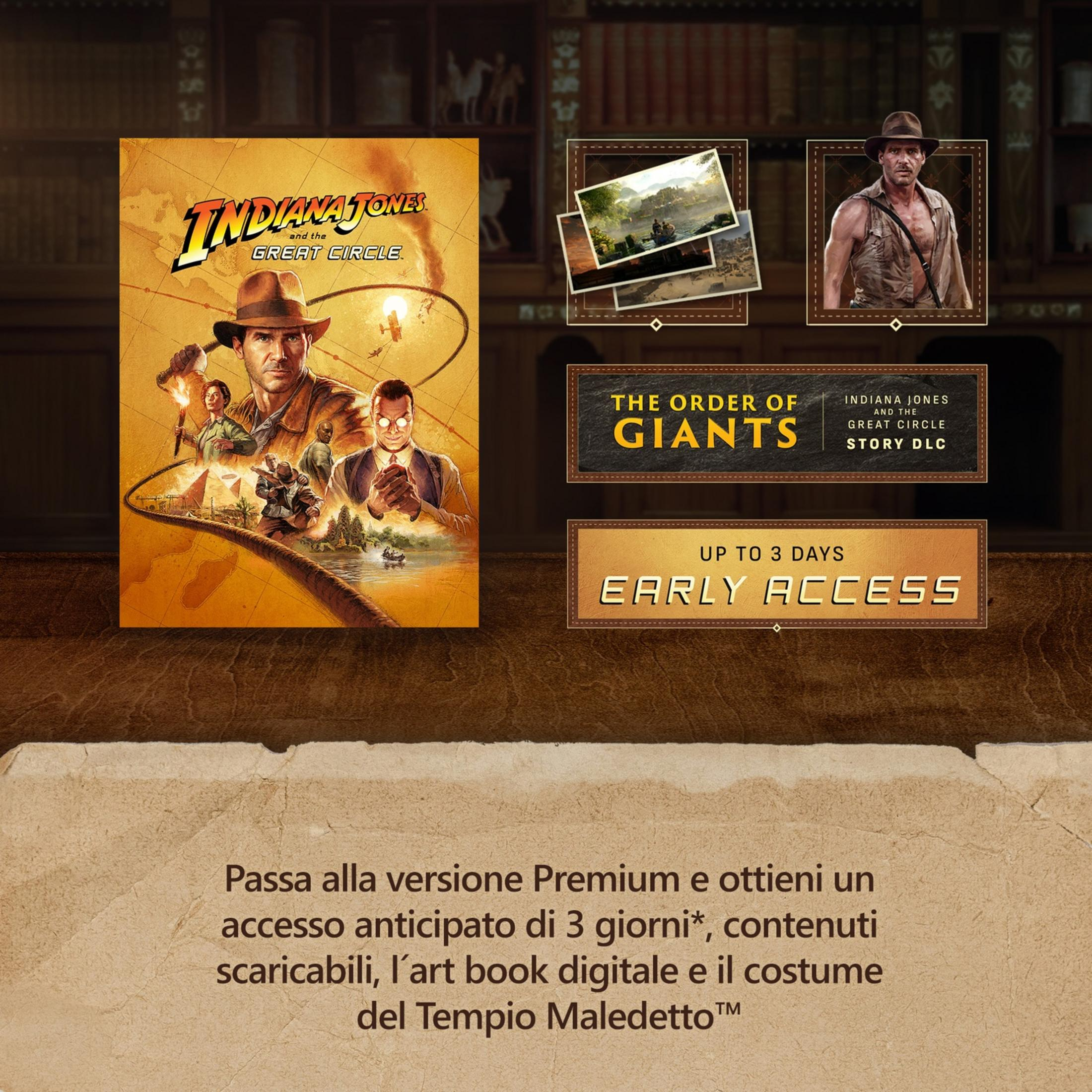 Annuncio del gioco Indiana Jones and the Great Circle con accesso anticipato.