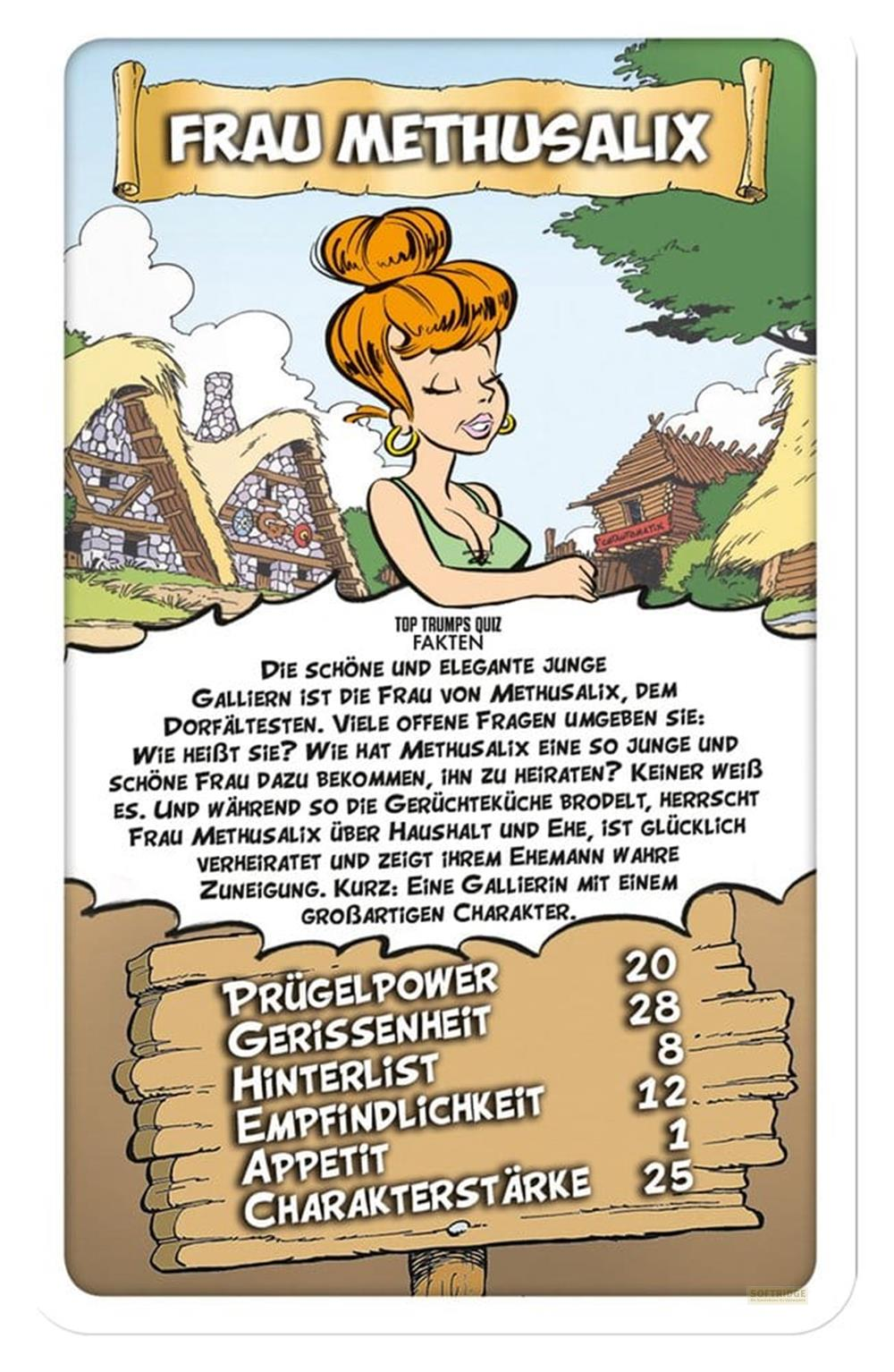 Frau Methusaleix con case a fumetti e una classifica.