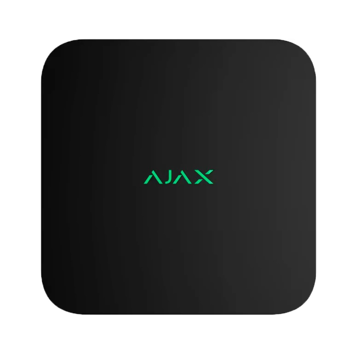 Un quadrato nero con il logo AJAX verde al centro.