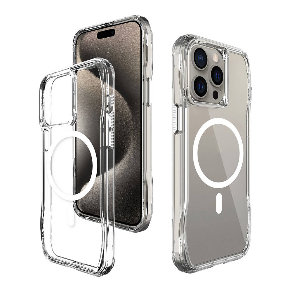 İki şeffaf telefon kılıfı. Biri telefonda, diğeri yanında.