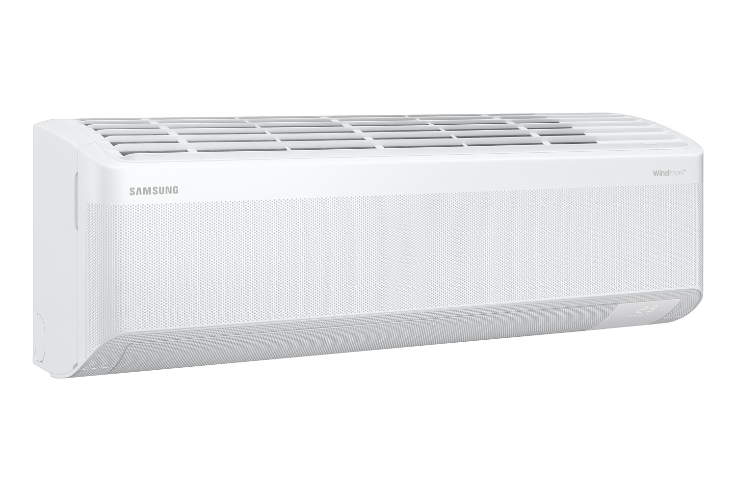 Unità interna climatizzatore Samsung bianca con tecnologia WindFree.
