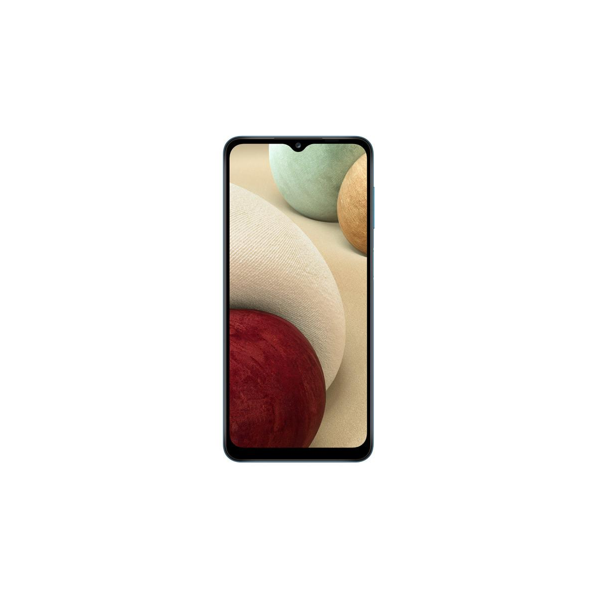 Ein Smartphone mit einem tropfenförmigen Ausschnitt und einem Hintergrund aus bunten Kugeln.