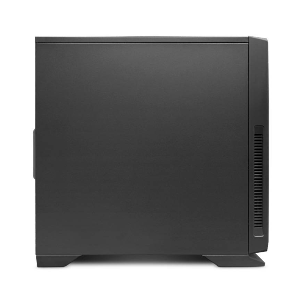 Case del computer nero con fessure di ventilazione sul lato destro.