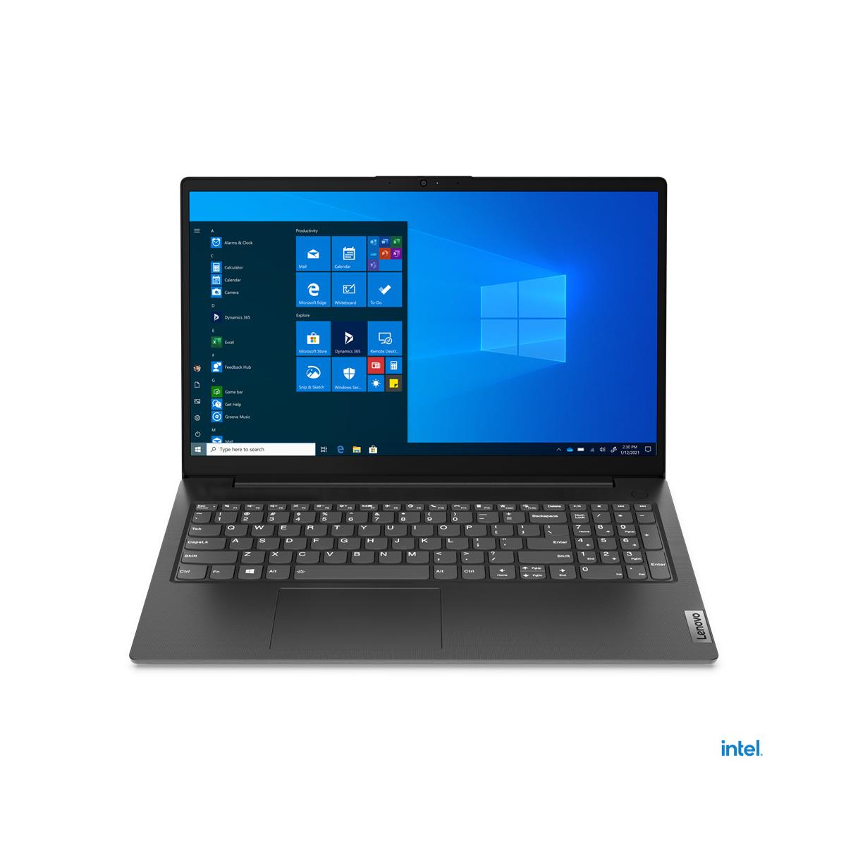 Un laptop Lenovo con il menu Start di Windows 10 aperto sullo schermo.
