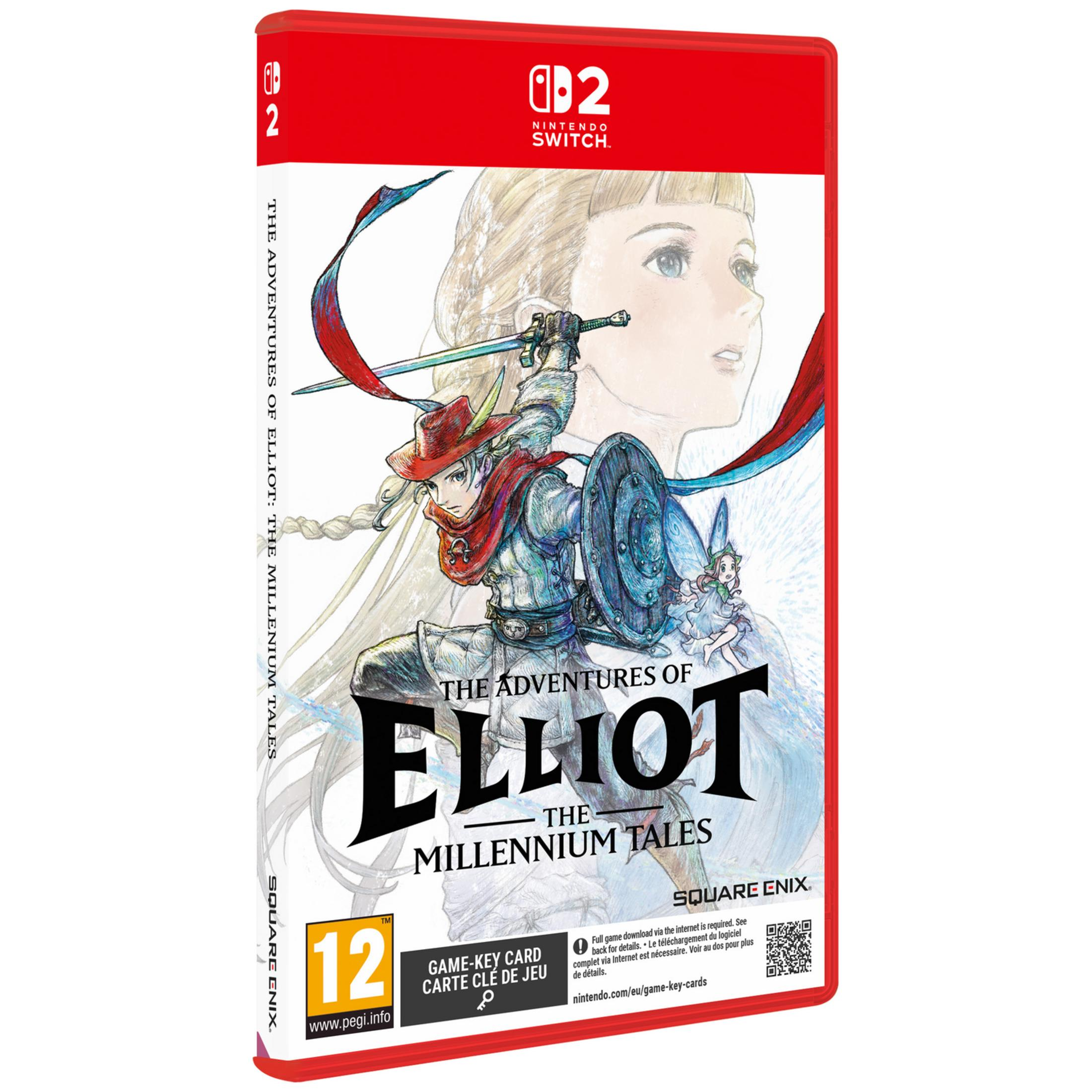 Copertina gioco Nintendo Switch con guerriero e fatina. Titolo: The Adventures of Elliot.