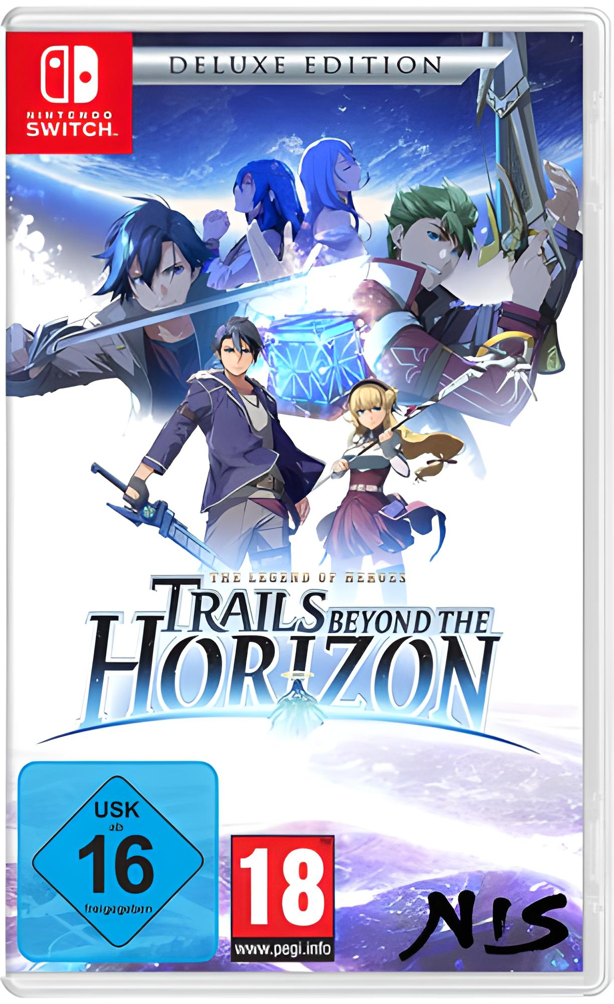 Copertina gioco Nintendo Switch: Personaggi anime su sfondo blu.