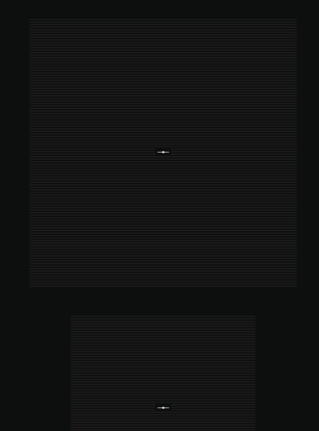 Un punto bianco con una linea orizzontale accanto su sfondo nero.