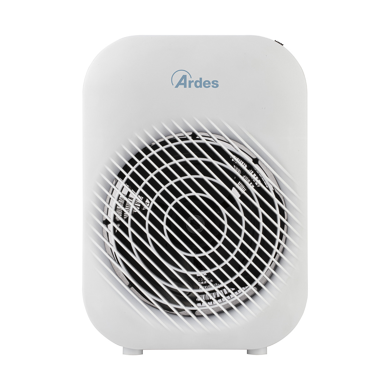 Un purificatore d'aria Ardes bianco con griglia di ventilazione e logo.