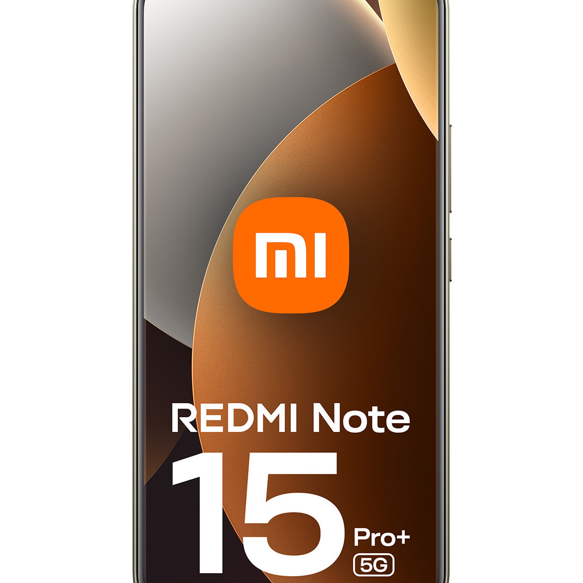 Smartphone Xiaomi Redmi Note 15 Pro+ 5G con logo naranja.