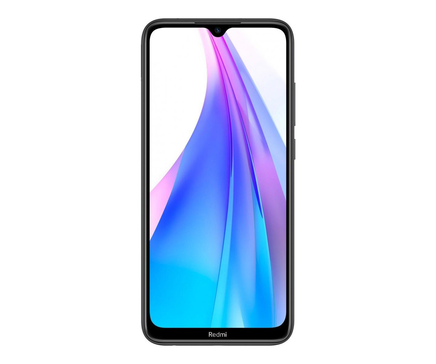 Uno smartphone nero con uno sfondo colorato sullo schermo.