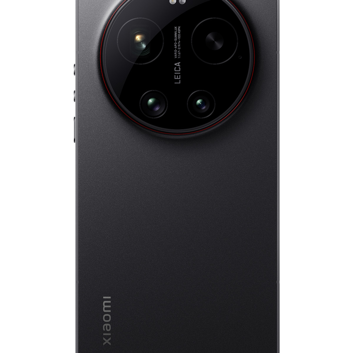 Retro di uno smartphone Xiaomi nero con sistema di fotocamera Leica.