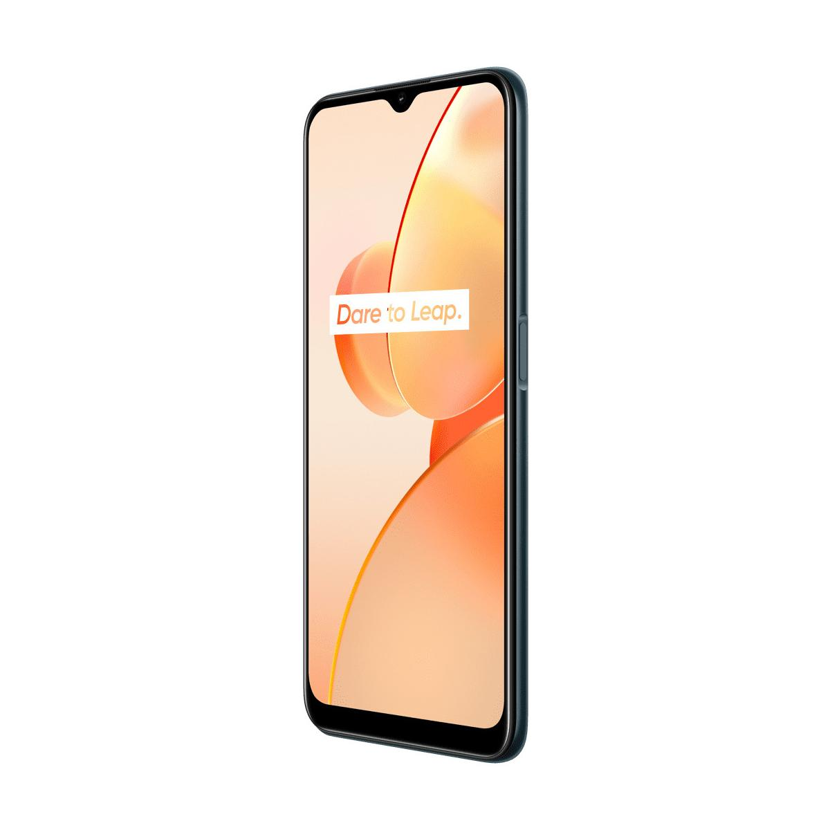 Ein dunkles Smartphone mit einem Wellenmuster-Hintergrundbild auf dem Bildschirm.