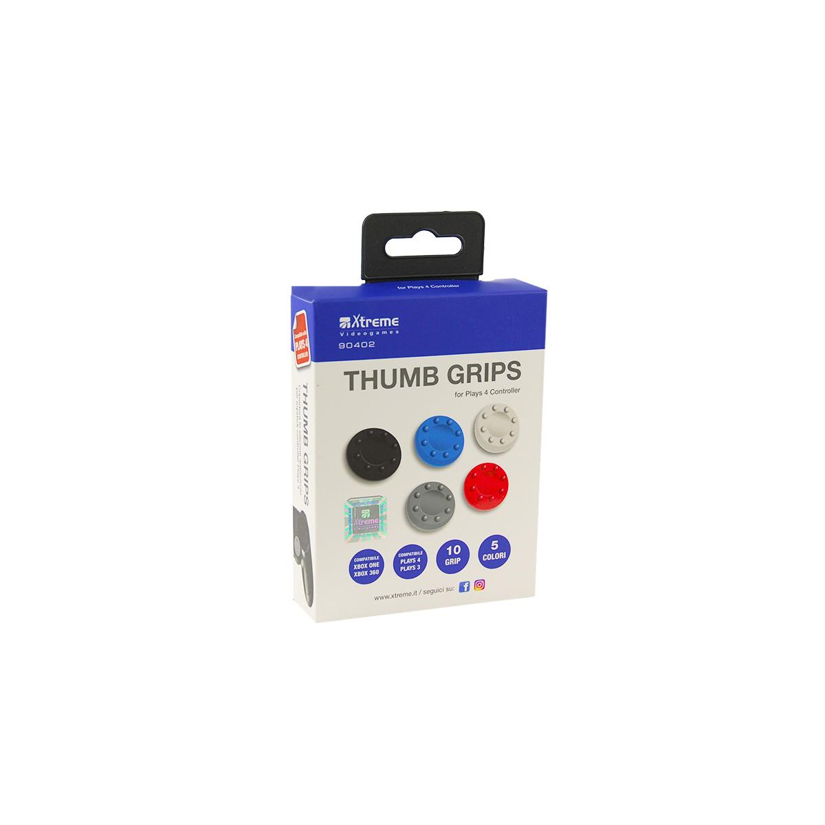 Confezione di Xtreme Thumb Grips per controller neri, blu, rossi, grigi, bianchi.