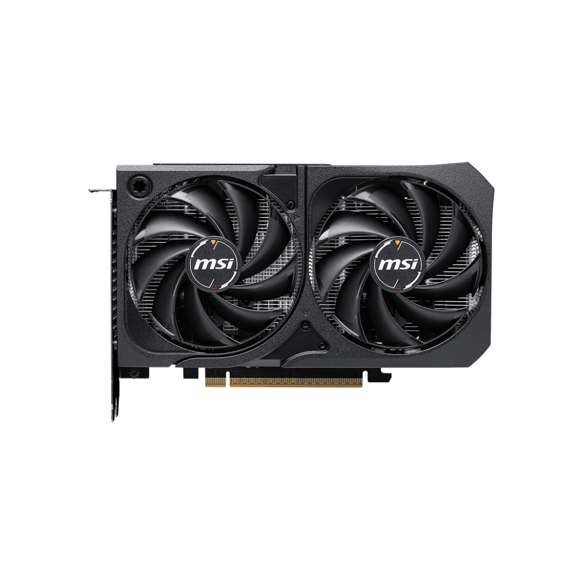 Her fanında MSI logosu bulunan siyah MSI ekran kartı.