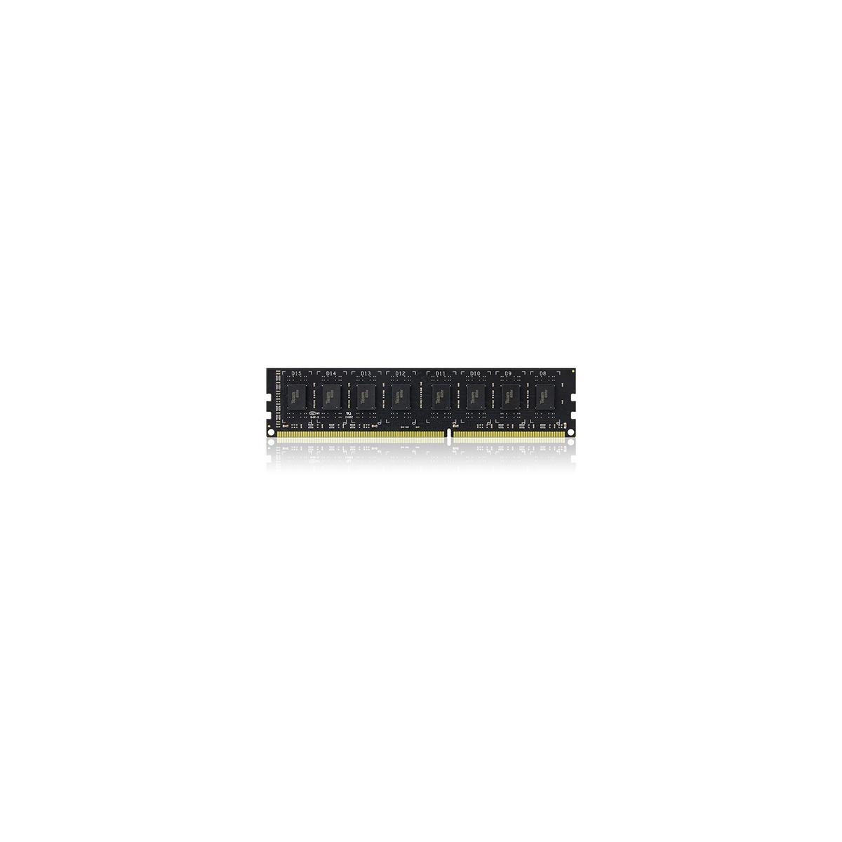 A single black RAM module with gold contacts and labels.