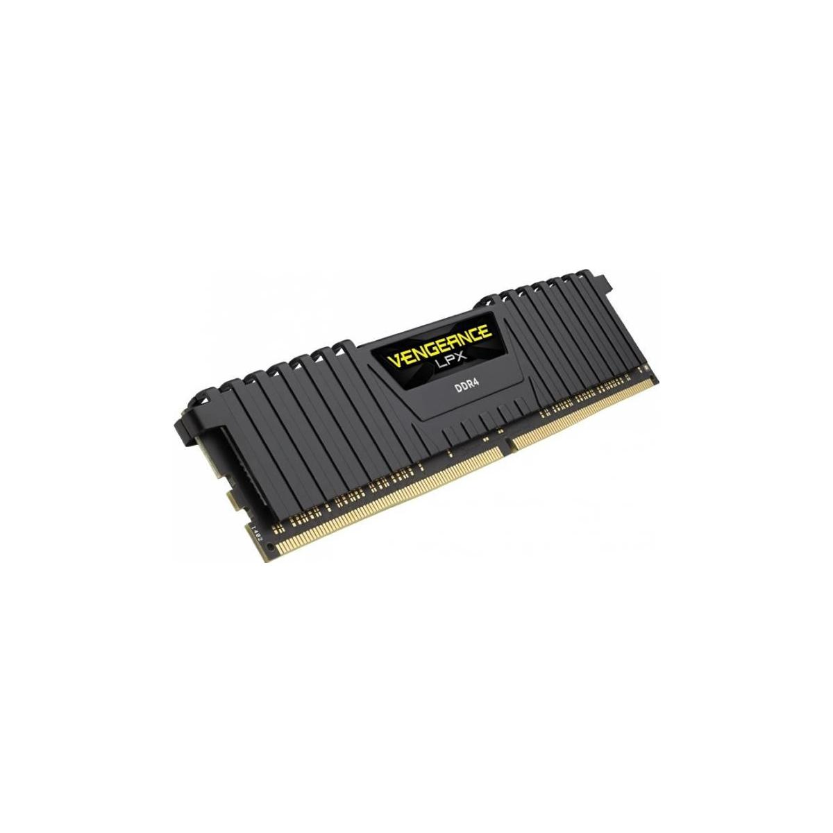Schwarzer DDR4 RAM-Riegel mit "VENGEANCE LPX" Logo.