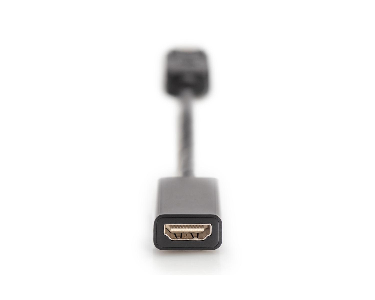 HDMI'dan DisplayPort'a adaptör, HDMI bağlantı noktası gösteriliyor.