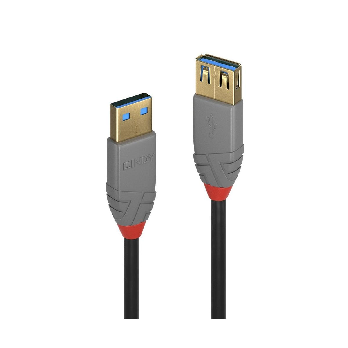 Due cavi USB grigi con accenti rossi e connettori dorati.