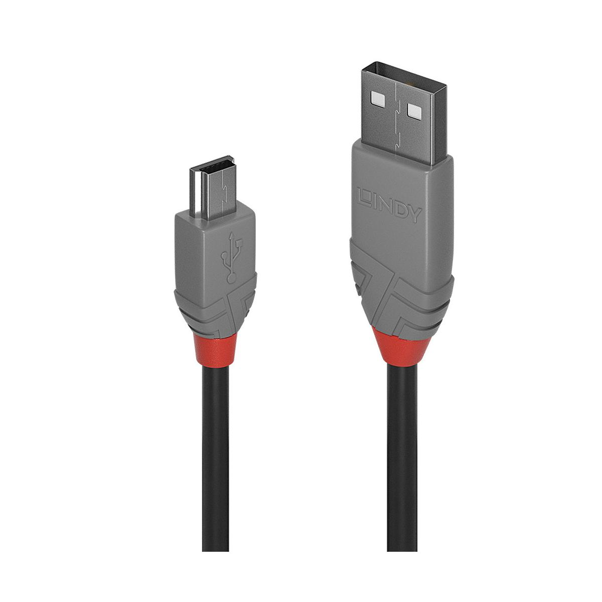 Due connettori cavo USB: un Micro-USB e un USB-A, con custodie grigie e accenti rossi.